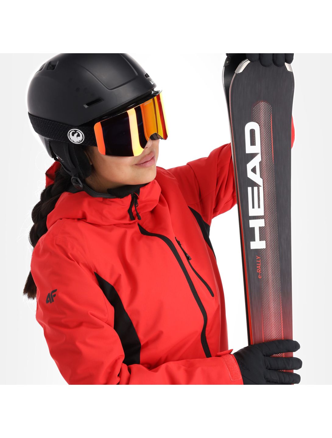 4F, Kudn002 veste de ski femmes rouge 
