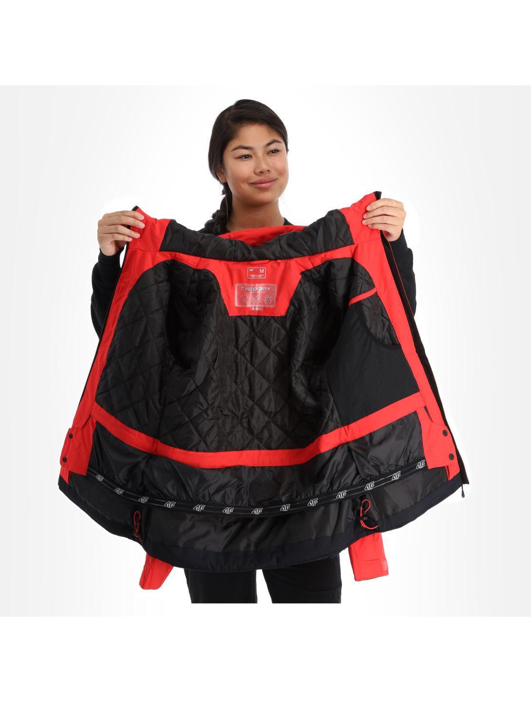 4F, Kudn002 veste de ski femmes rouge 