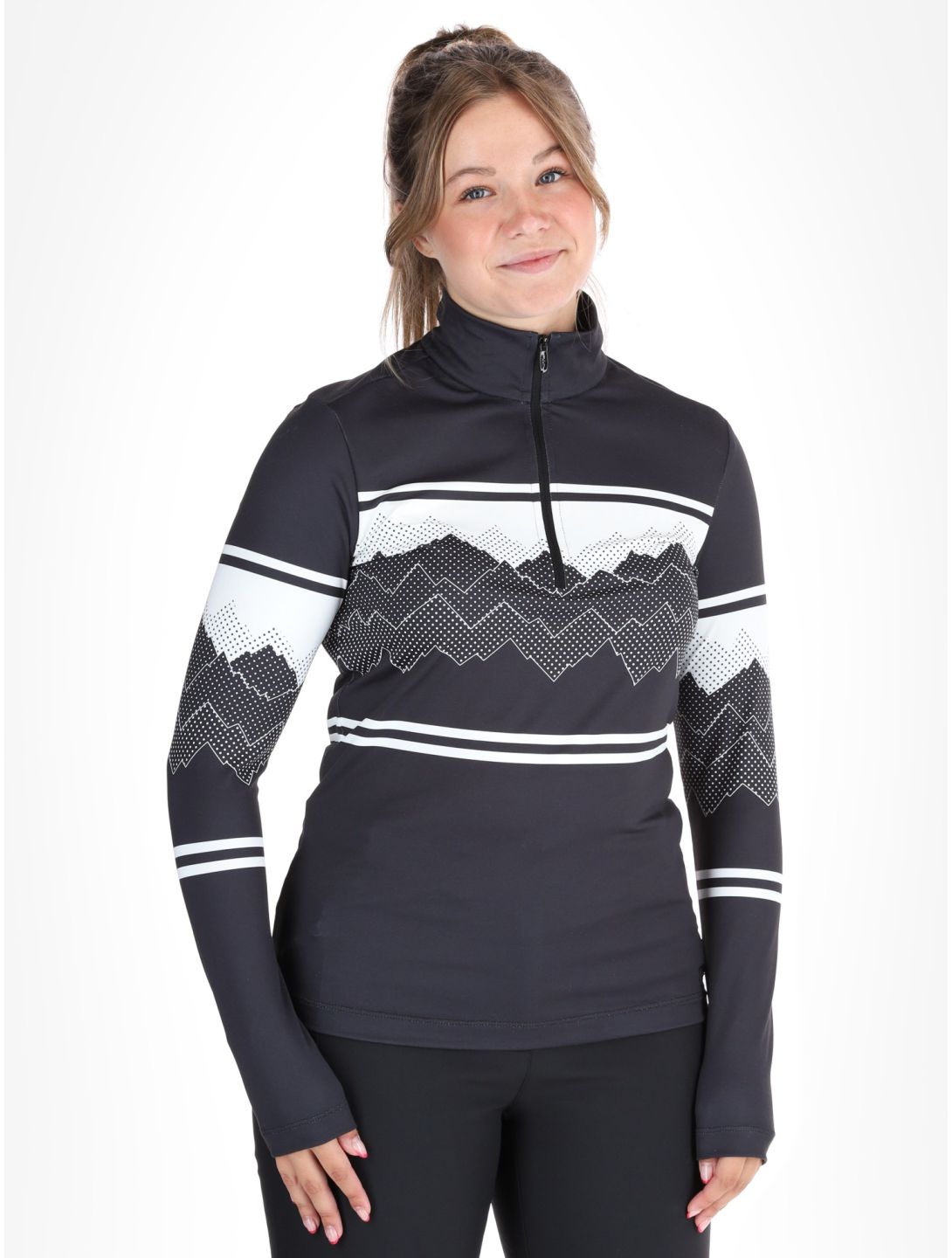 CMP, 34L4216 pull de ski femmes Black / White noir 