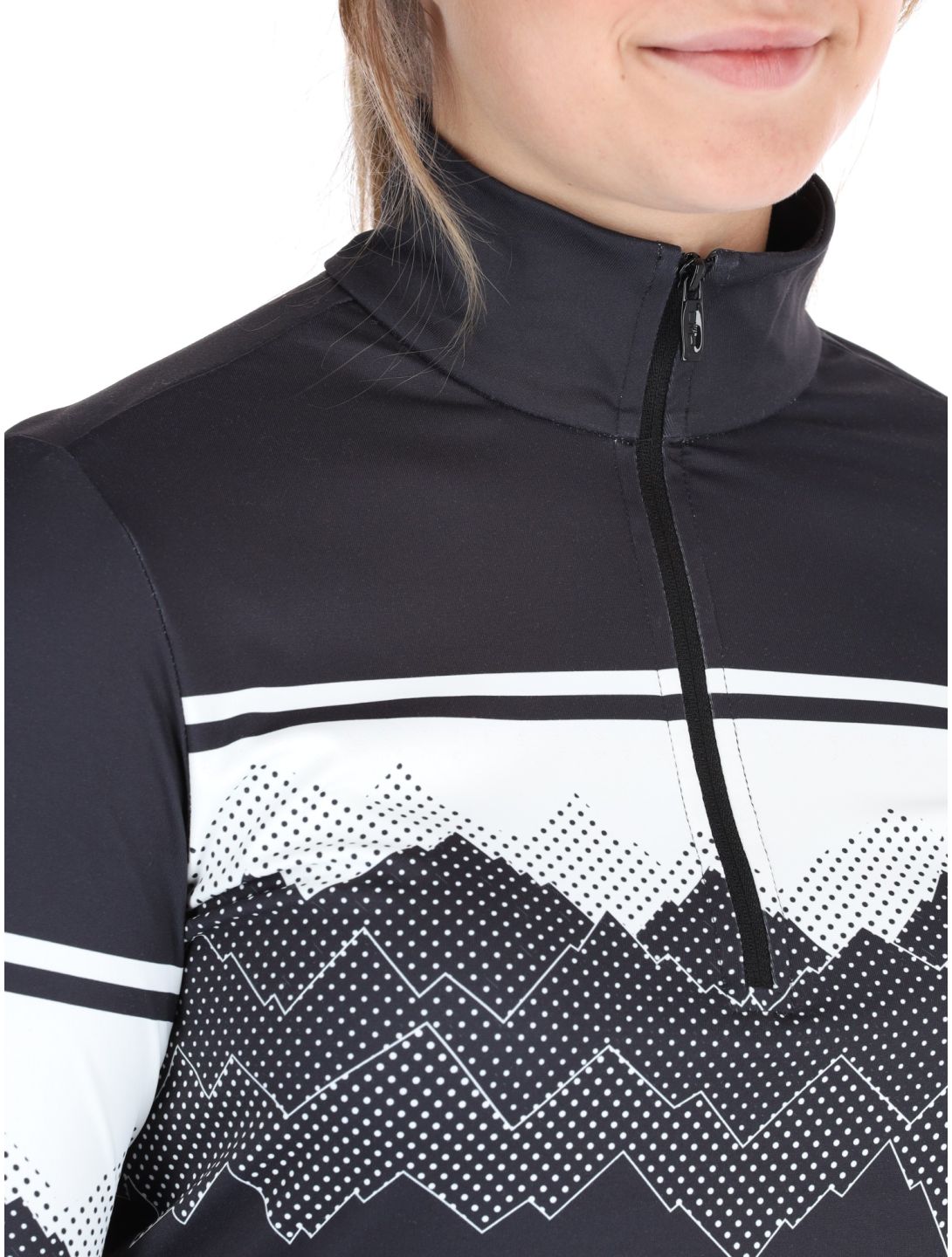 CMP, 34L4216 pull de ski femmes Black / White noir 