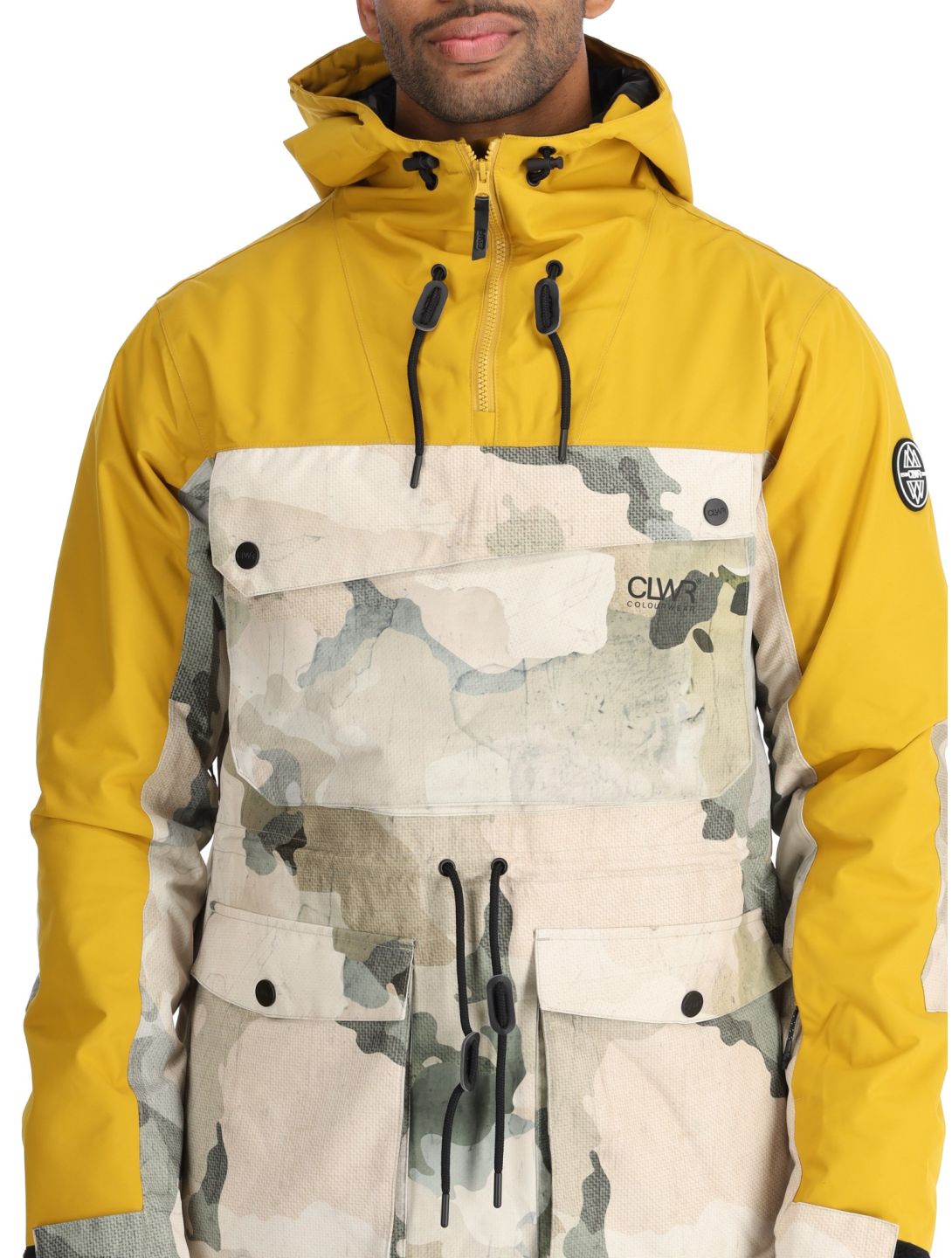 ColourWear, M Essential anorak d'hiver hommes Yellow jaune 