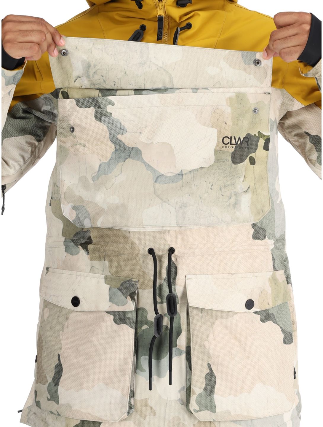 ColourWear, M Essential anorak d'hiver hommes Yellow jaune 