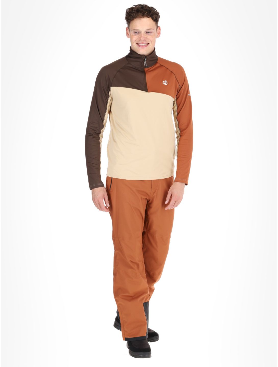 Dare2b, Dignify III Core Stretch pull de ski hommes Hot Fudge / Mocha Bisque beige, brun 