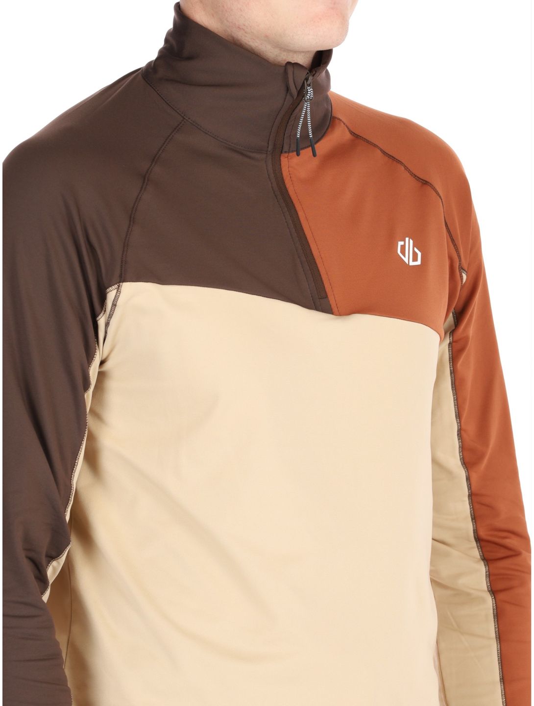 Dare2b, Dignify III Core Stretch pull de ski hommes Hot Fudge / Mocha Bisque beige, brun 