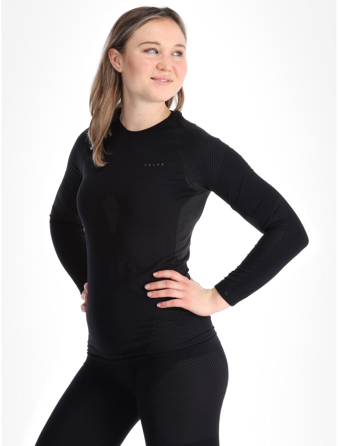 Falke, Longsleeved Shirt chemise thermo femmes Black noir 