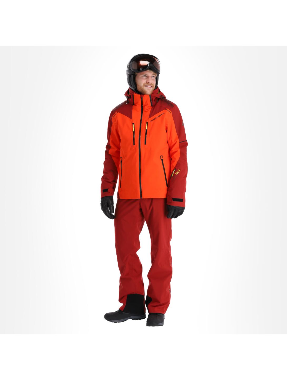 Fischer, Rc4 veste de ski hommes tomato rouge 