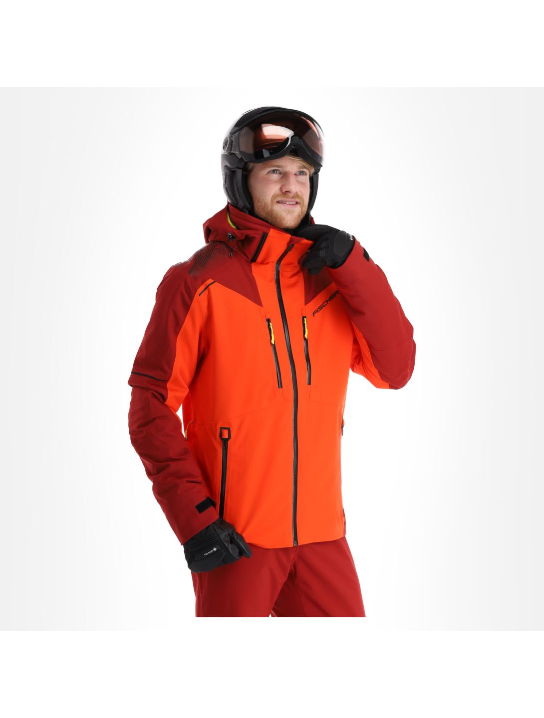 Fischer, Rc4 veste de ski hommes tomato rouge 