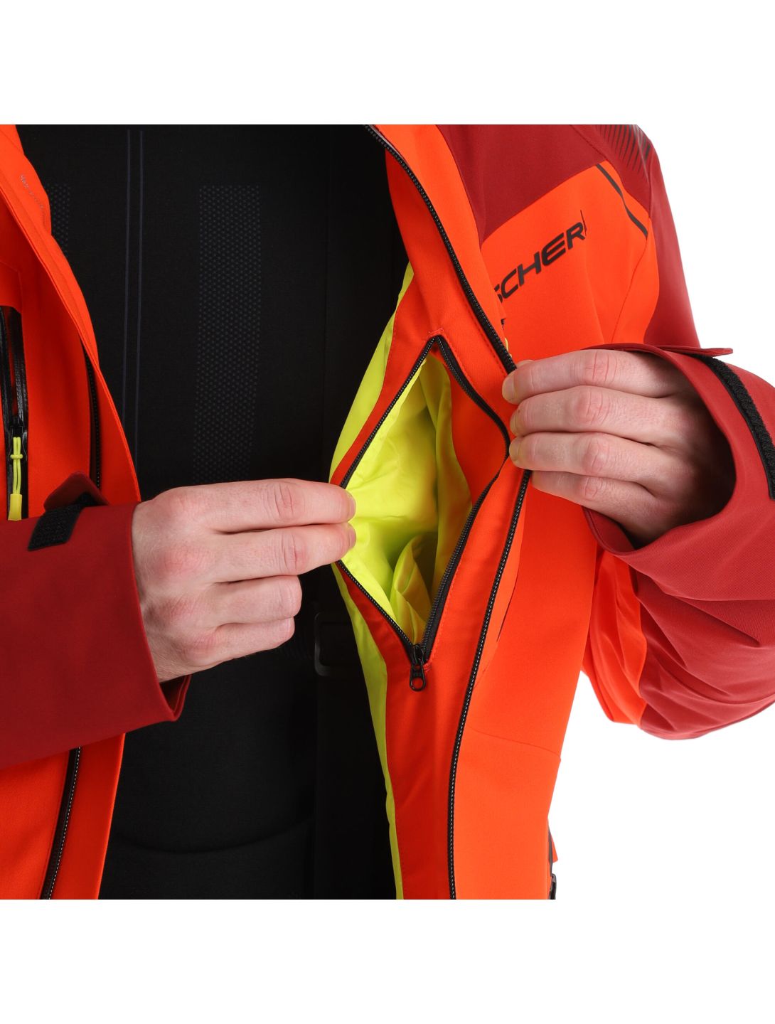 Fischer, Rc4 veste de ski hommes tomato rouge 