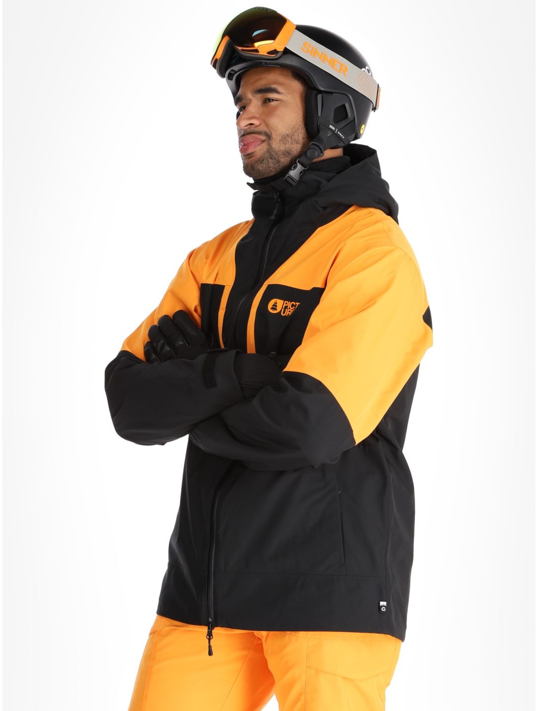 Picture, Track veste de ski hommes Carrot Black noir, orange 