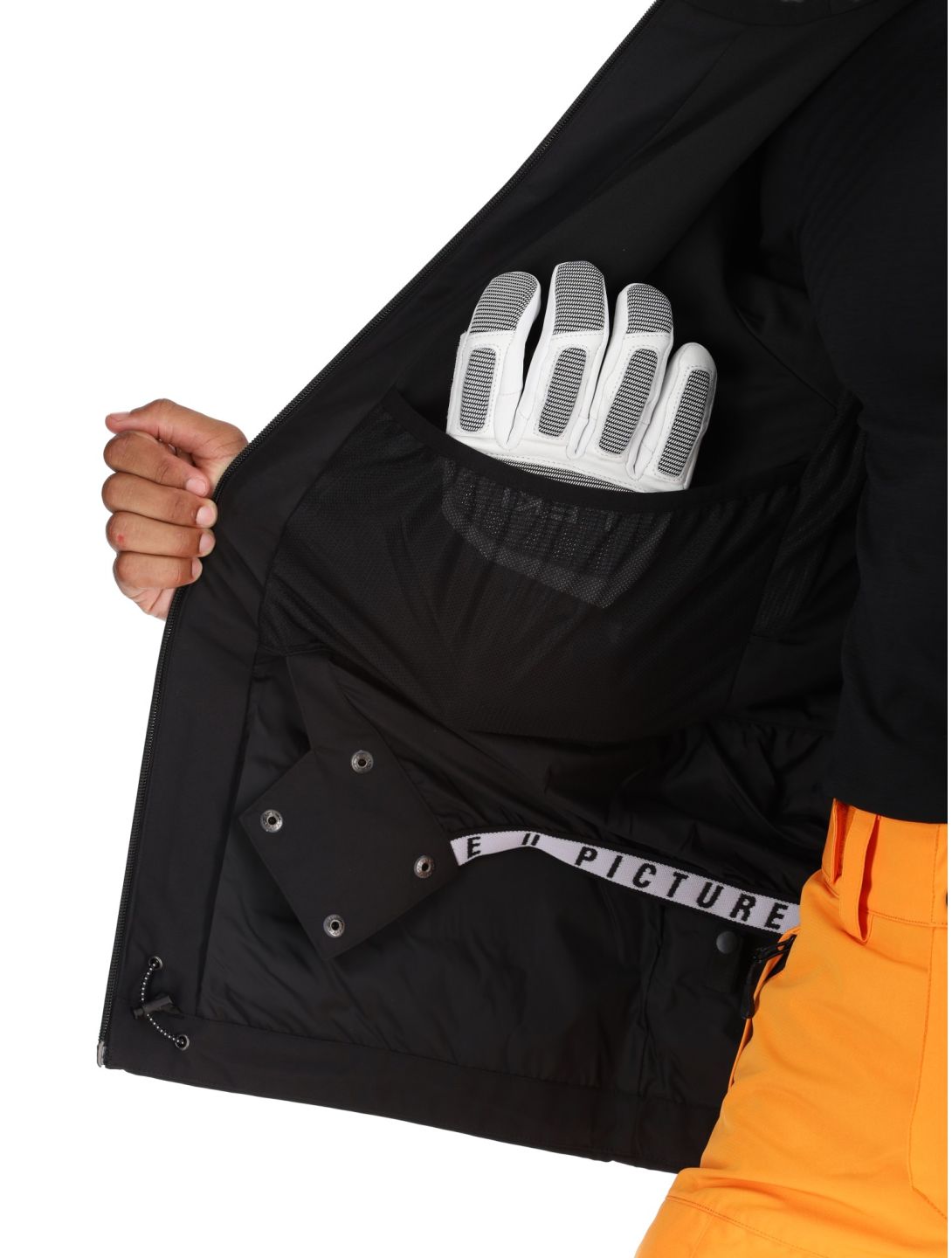 Picture, Track veste de ski hommes Carrot Black noir, orange 
