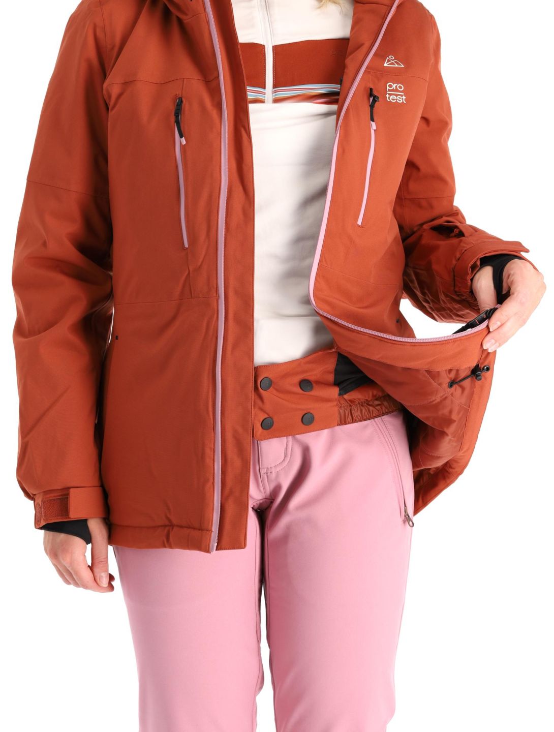 Protest, Prtsima veste de ski femmes Uluru Rust rouge 