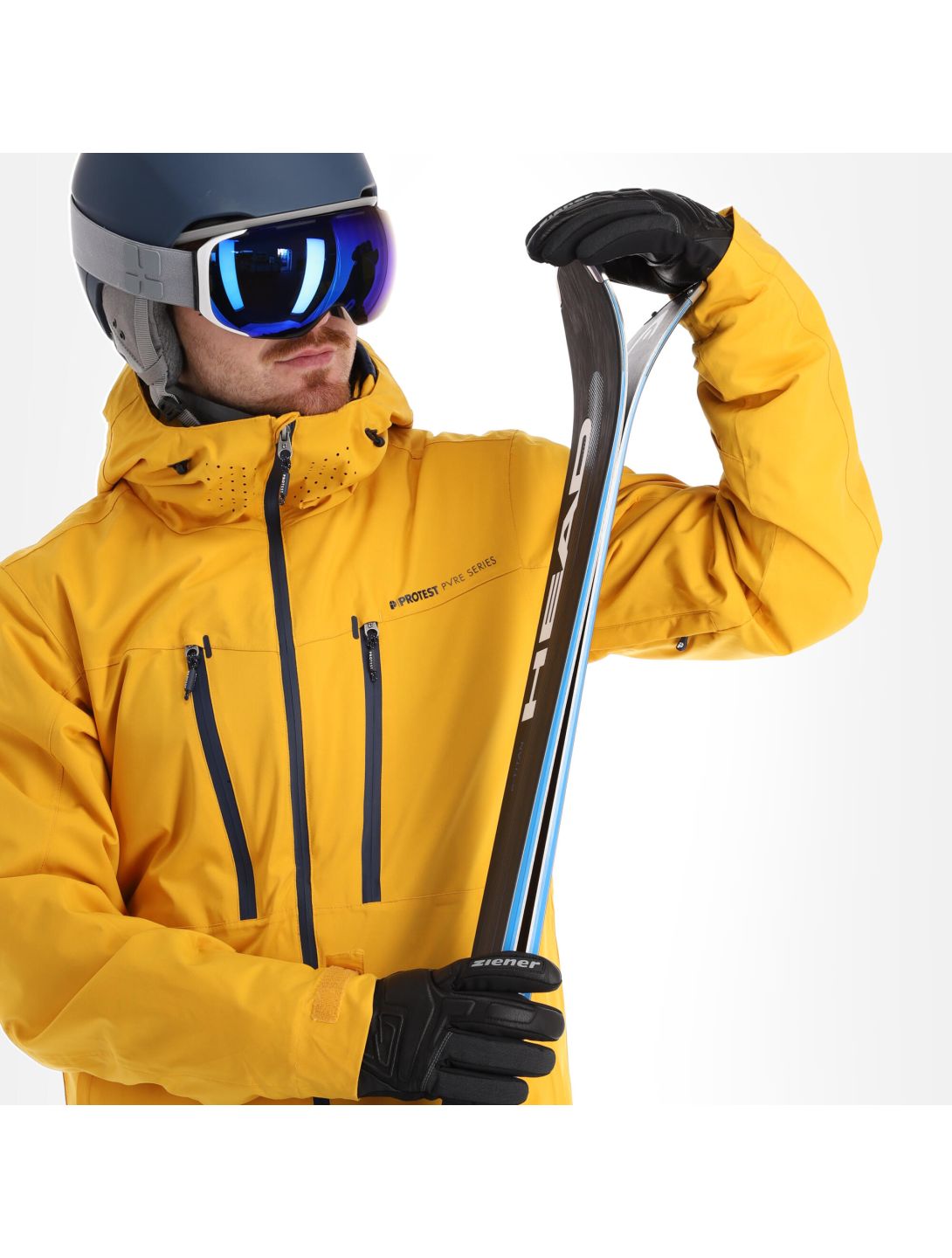 Protest, Prttimo veste de ski hommes dark jaune 