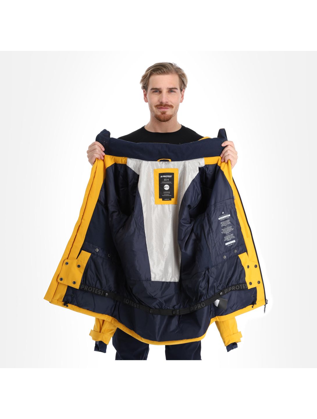 Protest, Prttimo veste de ski hommes dark jaune 