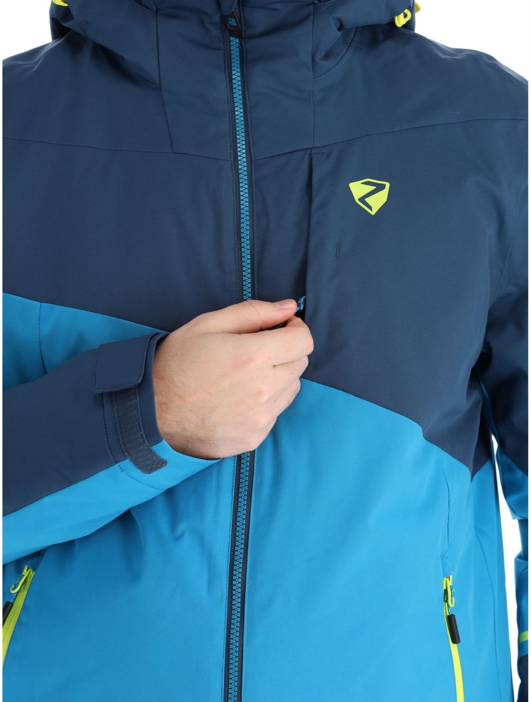 Ziener, Timpa veste de ski hommes Teal Crystal bleu, gris 