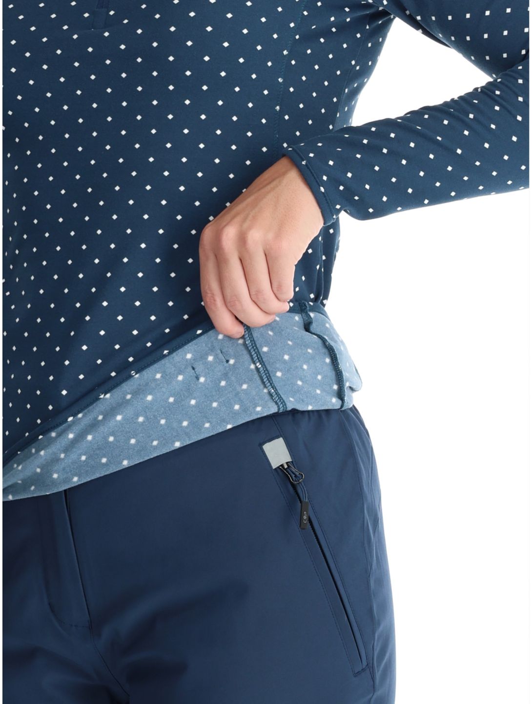 CMP, 34L4306 pull de ski femmes Blue Ink - Bianco bleu 