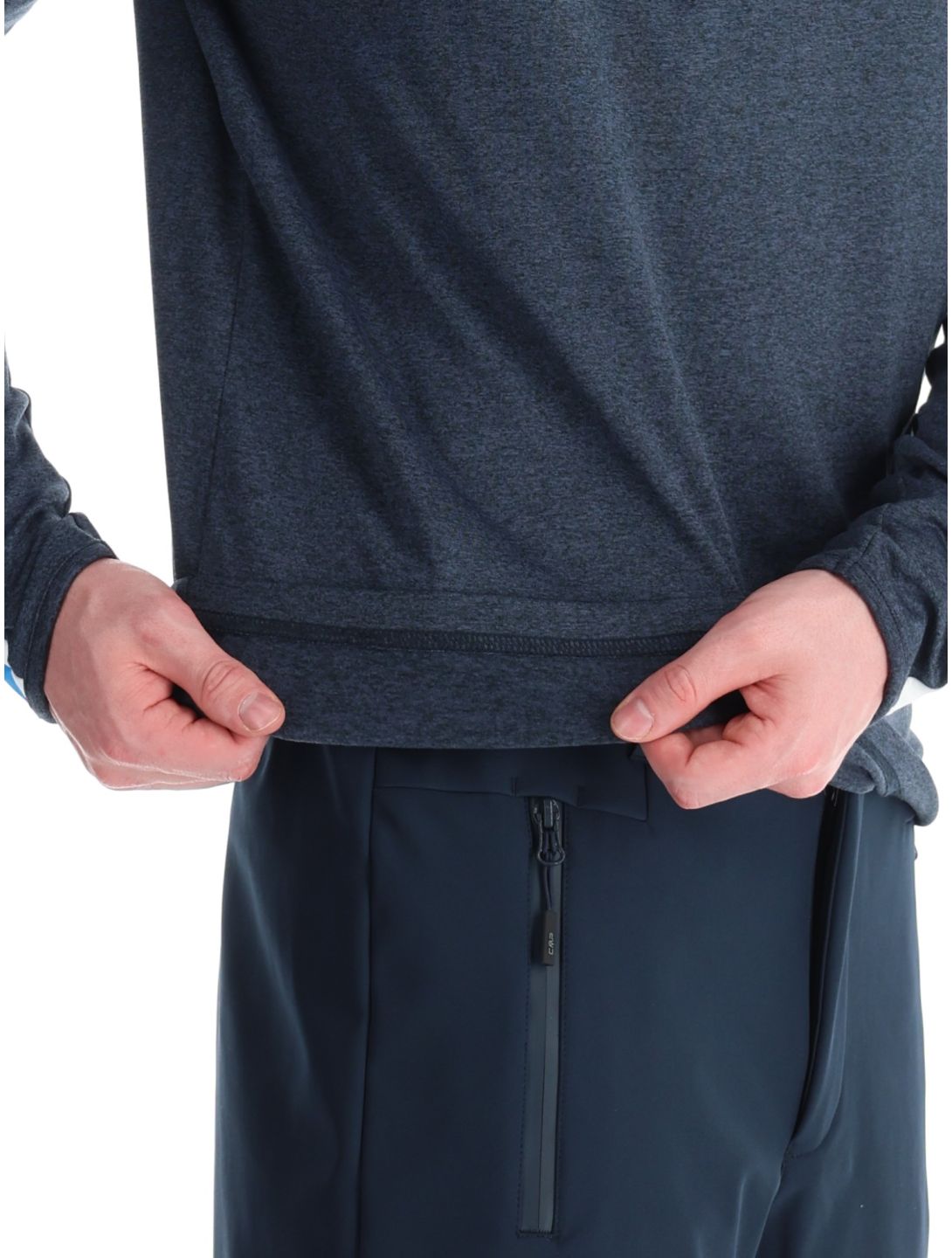CMP, 39L2577 pull de ski hommes Black Blue Melange - Royal Blue bleu 