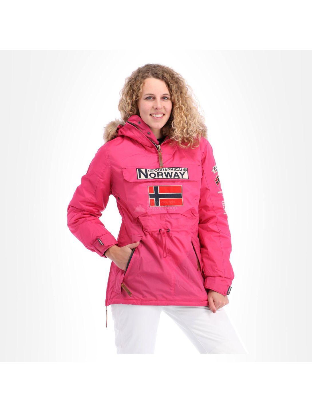 Geographical Norway, Boomera new 056, winter jacket, women, fuschia pink