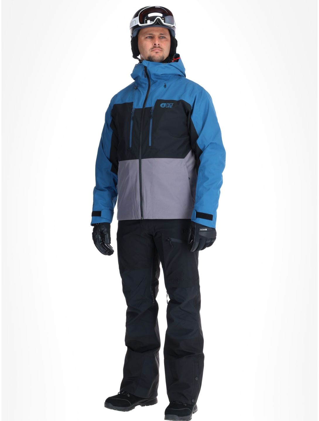 Picture, Object veste de ski hommes Blue bleu, gris, noir 