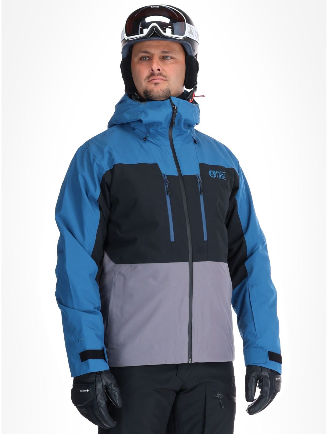 Picture, Object veste de ski hommes Blue bleu, gris, noir 