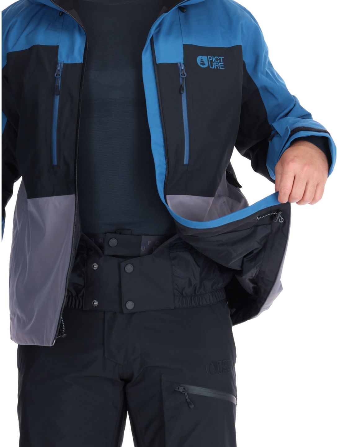Picture, Object veste de ski hommes Blue bleu, gris, noir 
