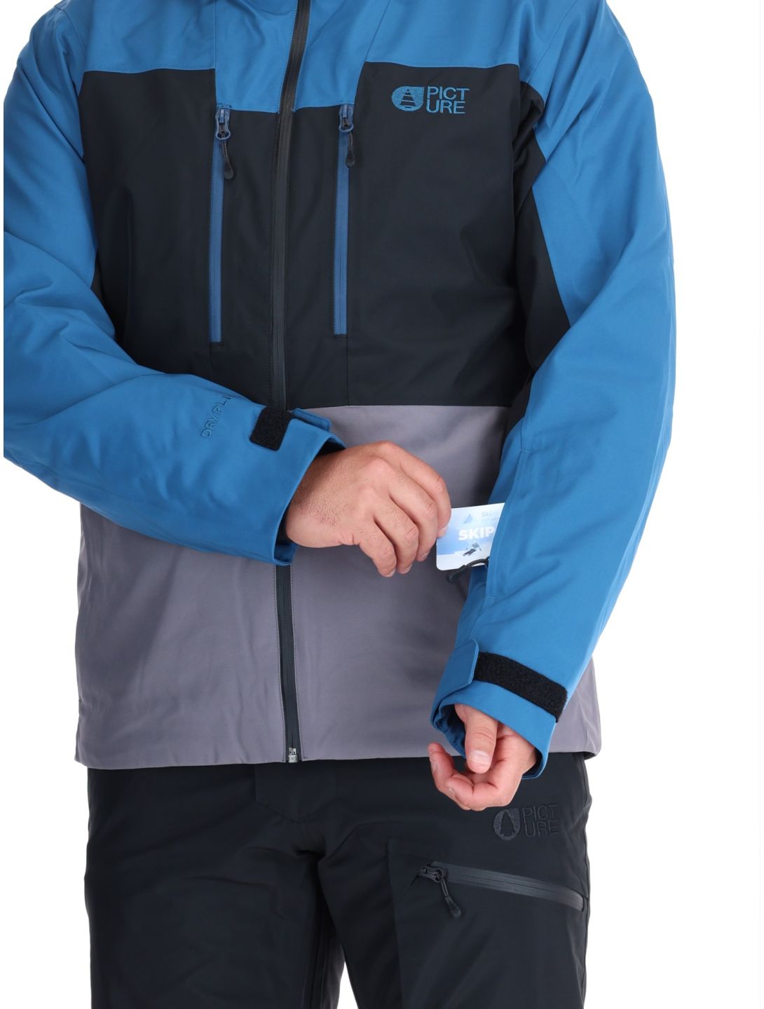Picture, Object veste de ski hommes Blue bleu, gris, noir 