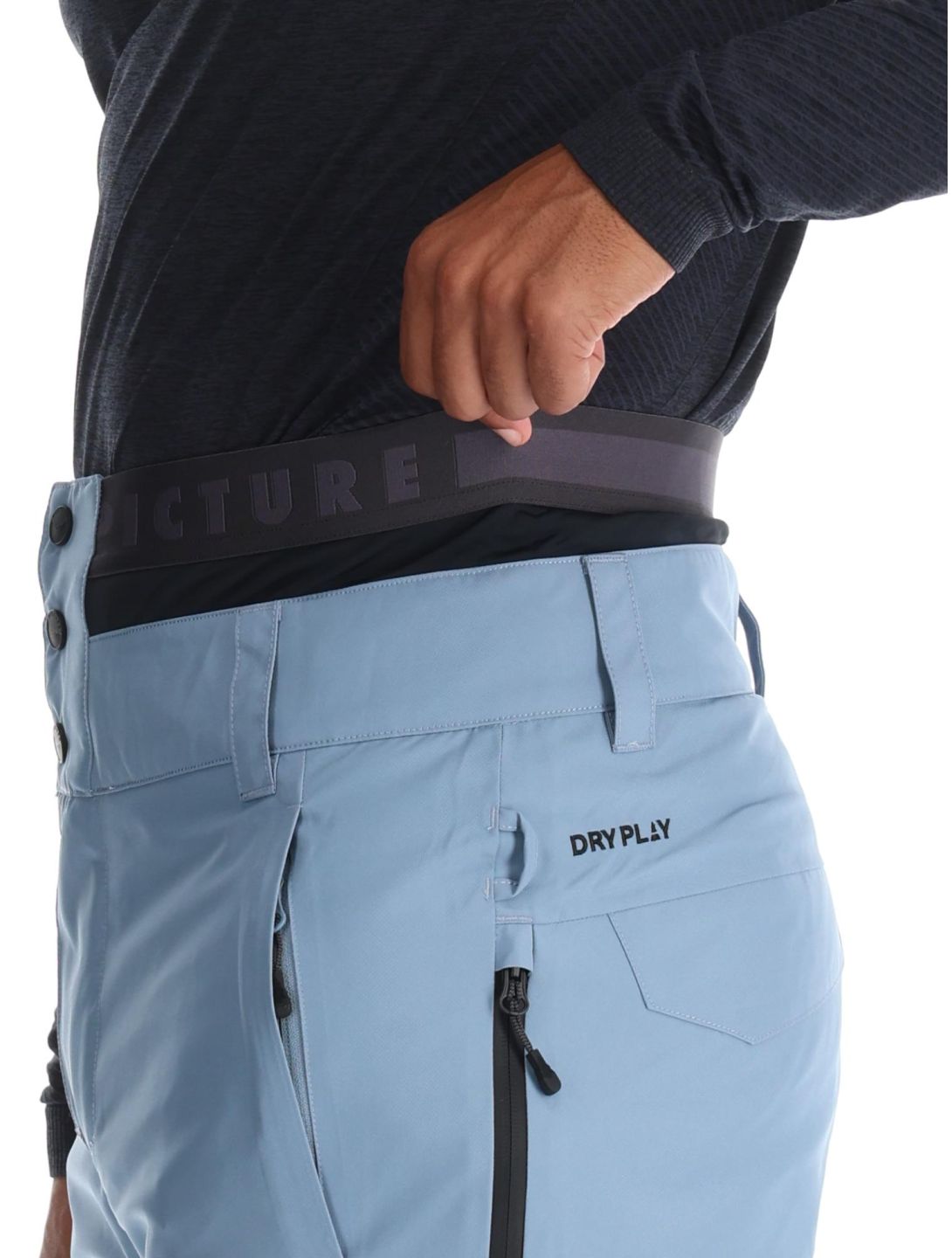 Picture, Object pantalon de ski hommes Stonewash bleu 