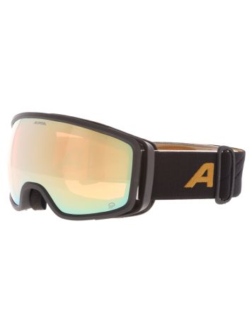 Alpina, Bivio Q lunettes de ski unisexe Black-Gold Matt / Q Gold S2 noir, Or