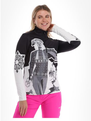 CMP, 31L0826 pull de ski femmes blanc, noir