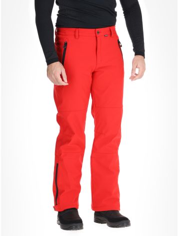 Icepeak, Frankfurt pantalon de ski en softshell modèle court hommes Coral-Red rouge