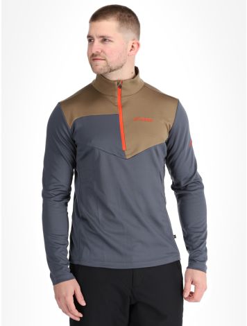 Maier Sports, Felian pull de ski hommes Graphite / Fawn brun, gris