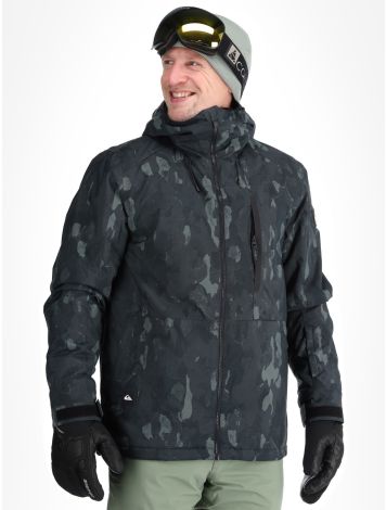 Quiksilver, Mission Printed veste de ski hommes Nature Zoom Dark Shadow noir