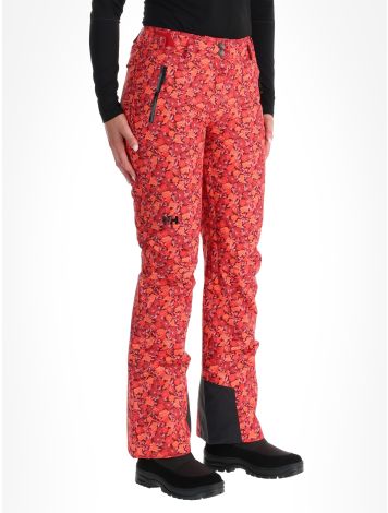 Helly Hansen, W Legendary Insulated pantalon de ski femmes Red Flower AOP Small rouge